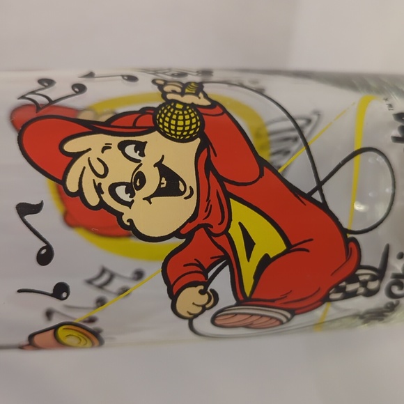 Vintage Original Alvin & the Chipmunks Singing Alvin Tall Glass 1985 - Picture 6 of 6